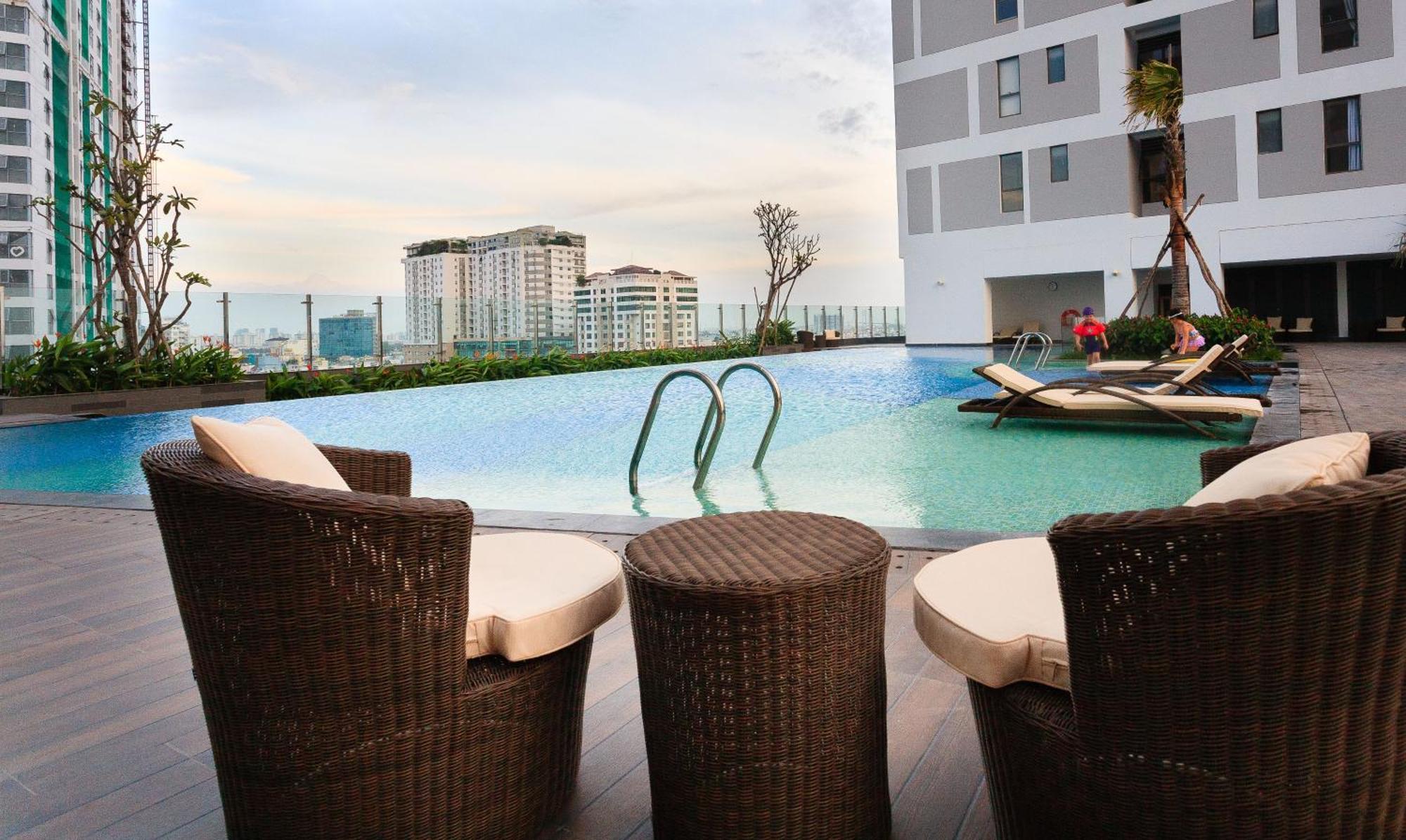Min' Apartment - Rivergate Residence Downtown Bui Vien - Free Pool โฮจิมินห์ซิตี้ ภายนอก รูปภาพ