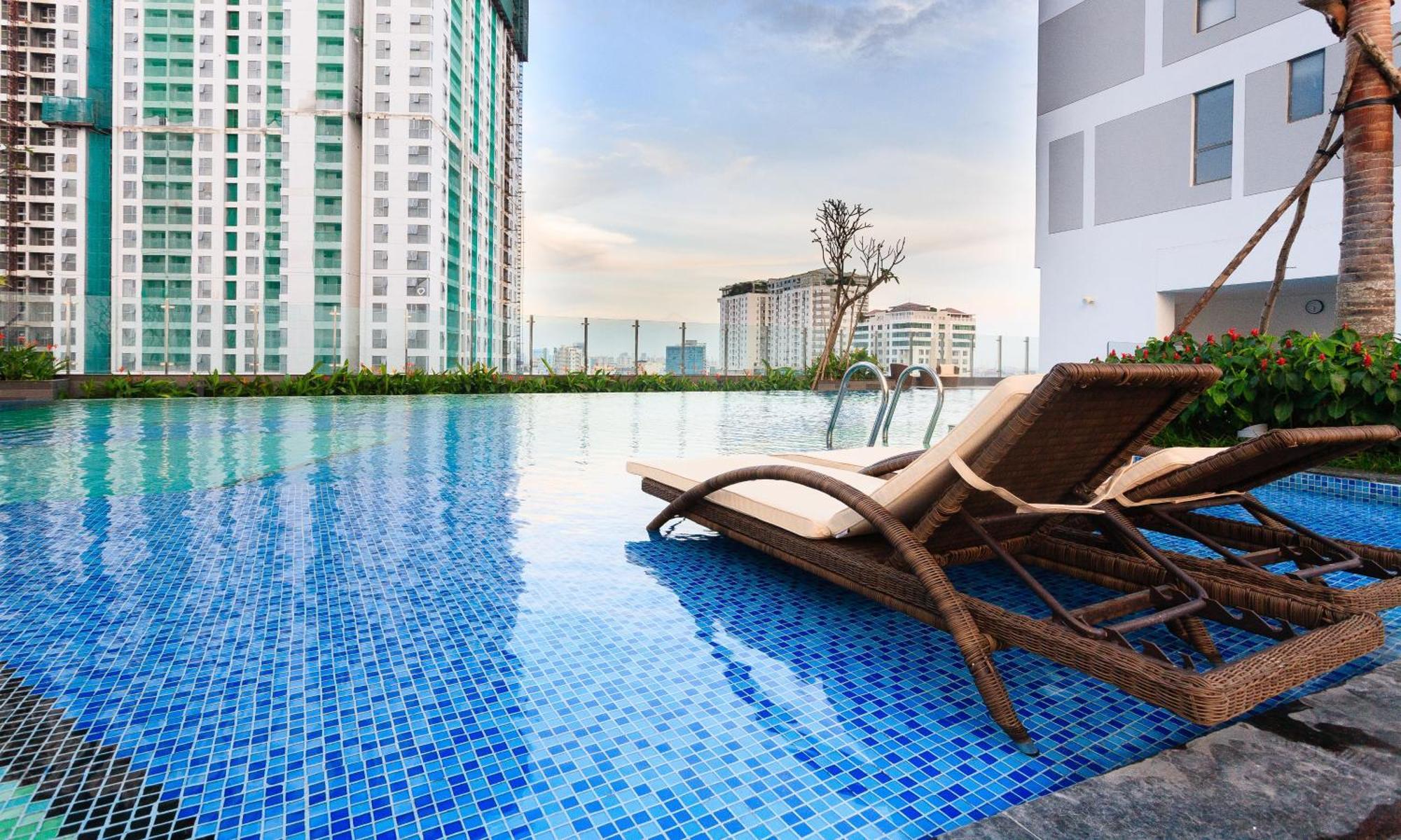 Min' Apartment - Rivergate Residence Downtown Bui Vien - Free Pool โฮจิมินห์ซิตี้ ภายนอก รูปภาพ